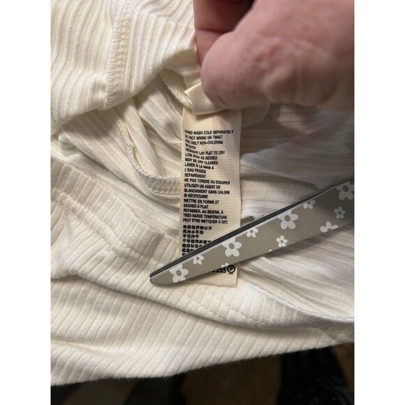 Free People Something Special White Top Puff Sleeves NWT Size XL - Picture 10 of 11